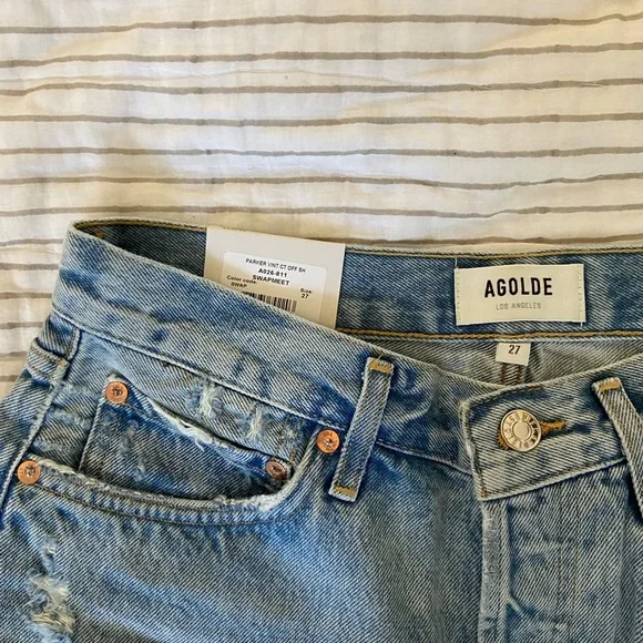 AGOLDE PARKER VINTAGE CUT OFF SHORTS - Picture 3 of 3